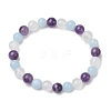 Natural & Synthetic Mixed Gemstone Beads Thread Stretch Bracelets for Women BJEW-JB11254-2