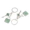 Mixed Stone Pendant Keychains KEYC-A016-01P-3
