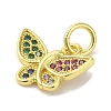 Real 18K Gold Plated Brass Pave Cubic Zirconia Pendants KK-M283-11O-02-2