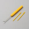 Plastic & Iron Bent Tip Crochet Needle TOOL-WH0159-06A-2
