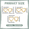 6Pcs 3 Styles Rack Plating Brass Spring Gate Rings KK-PH0013-94-2