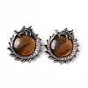 Natural Tiger Eye Pendants G-G983-01AS-04-3