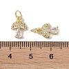 Rack Plating Brass Micro Pave Cubic Zirconia Charms KK-E110-12G-3