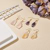 Natural Gemstone Irregular Nuggets Dangle Earrings EJEW-JE05018-2