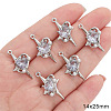 Platinum Alloy Resin Rhinestone Pendants PW-WGBD34C-11-1