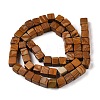 Natural Wood Lace Stone Beads Strands G-T139-6x6-03B-2