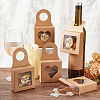 30Pcs 3 Styles Square Kraft Paper Festival Gift Storage Boxes with PVC Window and Hole Handle CON-PH0003-05C-5
