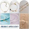 12Pcs 6 Styles 201 Stainless Steel & 304 Stainless Steel Box Chains Chain Extender FIND-UN00028-02-5