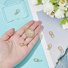 6Pcs Brass Spring Gate Rings KK-PH0012-69-3