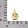 Rack Plating Brass Micro Pave CLear Cubic Zirconia Charms KK-E110-14G-V-3