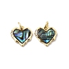 Brass Micro Pave Cubic Zirconia Pendants KK-K384-23B-G-1