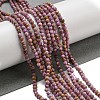 Natural Lepidolite/Purple Mica Stone Beads Strands G-NH0011-A01-03-2