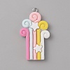 Opaque Resin Pendants RESI-CJC0011-32B-03-1