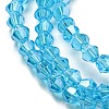 Transparent Electroplate Glass Beads Strands EGLA-A039-T3mm-A19-3