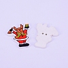 2-Hole Printed Wooden Buttons WOOD-WH0104-11-1