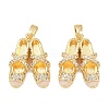 Brass Micro Pave Cubic Zirconia Pendants KK-C248-07G-01-1