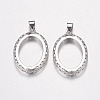 Brass Pendant Cabochon Open Back Settings LS-KK-K196-18P-1