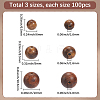 300Pcs 3 Styles Wood Beads WOOD-SC0002-14-2