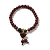 6mm Round Cinnabar Mala Stretch Bracelets BJEW-B080-28B-10-1