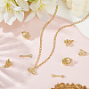 8Pcs 4 Styles Brass Pendants KK-BBC0023-02B-4