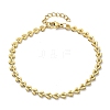 304 Stainless Steel Triangle Link Chain Bracelets for Women BJEW-F488-23G-3