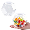 Hexagon Plastic Screw Top Bead Jars with White Lid CON-WH20029-001A-1