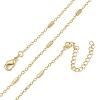 Brass Rectangle Link Chain Necklaces for Women KK-CBA2293-05G-4
