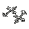 Alloy Rhinestone Cross Big Pendants ALRI-1475-B-RS-2