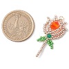 Beaded Tulip Charms PALLOY-MZ00449-03-2