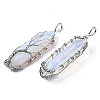 Opalite Big Wire Wrapped Pointed Pendants G-T133-P02F-2