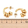 304 Stainless Steel C-Shaped Stud Earrings EJEW-K268-78G-5
