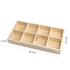 8 Grids Wooden Jewelry Display Tray for Earrings Rings Bracelets Storage PW-WG82293-02-1