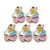 Alloy Enamel Pendants ENAM-N055-012B-NR-1