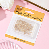 Brass Rhinestone Stud Earring Findings KK-BBC0021-13G-7