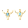 Brass Micro Pave Sky Blue Cubic Zirconia Pendants CU-CBA9CBD-11G-1