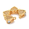 Brass Micro Pave Cubic Zirconia Pendants KK-U039-01G-2