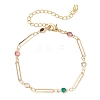 Brass Oval Link Chains Bracelets for Women BJEW-JB12970-2