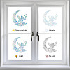 16 Sheets 4 Styles Waterproof PVC Colored Laser Stained Window Film Static Stickers DIY-WH0314-091-4