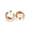 Ion Plating(IP) 304 Stainless Steel Ear Studs EJEW-P173-11G-2