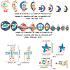 48Pcs 12 Style Alloy Enamel Pendants PALLOY-FH0001-78-5