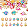 20Pcs Polymer Clay Flower & CCB Frame Links Connector Charms CLAY-TADJ0001-08G-2