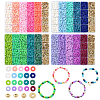 DIY Disc Polymer Clay & CCB Plastic Beads Jewelry Making Findings Kits DIY-YW0010-54A-2