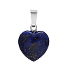 Natural Lapis Lazuli Charms LS-HEAR-PW0001-057-32-1
