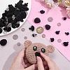6 Styles Triangle PS Plastic with Goose Down Craft Safety Nose FIND-PH0027-33A-3