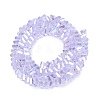 Electroplate Transparent Glass Beads Strands EGLA-Q139-01A-A23-2