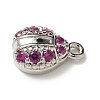 Brass Micro Pave Cubic Zirconia Charms KK-I276-38P-2