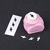 Random Single Color or Random Mixed Color Mini Plastic Craft Paper Punch Sets for Scrapbooking & Paper Crafts AJEW-L051-14-3