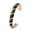 304 Stainless Steel Enamel Bangles for Women BJEW-H637-01G-4