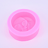 Round with Moon Face Food Grade Silicone Molds SIL-WH0002-11-1