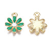 Light Gold Plated Alloy Pendants LS-ENAM-T009-39E-3